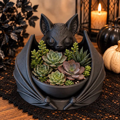 🔥LAST DAY 50% OFF - Sitting Bat Catchall Bowl 🦇 | Gothic Black Bat Trinket Dish, Whimsical Home Decor for Jewelry, Keys & Halloween Display