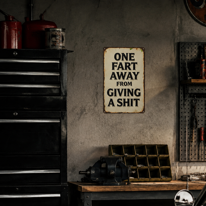 😆Cheeky Humour Metal Wall Sign – Funny Vintage Garage & Home Bar Decor