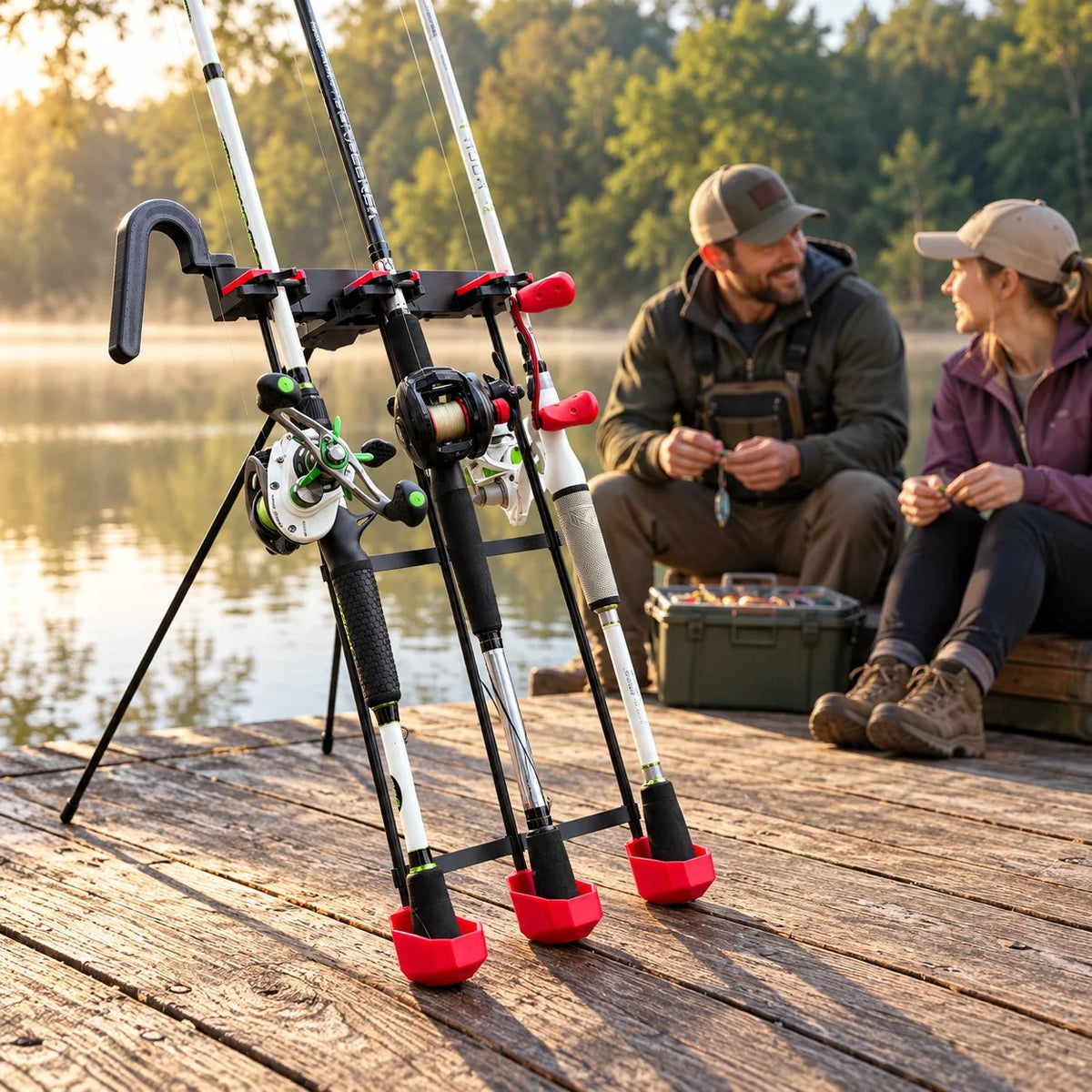 🎣 Modular Adjustable Fishing Rod Holder | Stand & Wall Rack