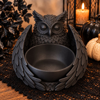 🔥LAST DAY 50% OFF - Sitting Bat Catchall Bowl 🦇 | Gothic Black Bat Trinket Dish, Whimsical Home Decor for Jewelry, Keys & Halloween Display