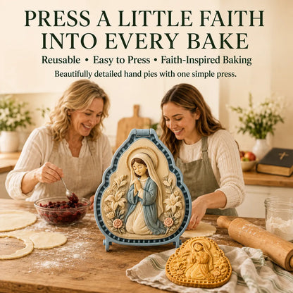 ⏳ Last Day 49% OFF – ✝️ 16-Design Christian Mini Pie Mold Collection | Reusable Embossed Molds for Shaping Detailed Jesus, Mary, Angels, Crosses, Dove & Faith-Inspired Pies 🥧✨