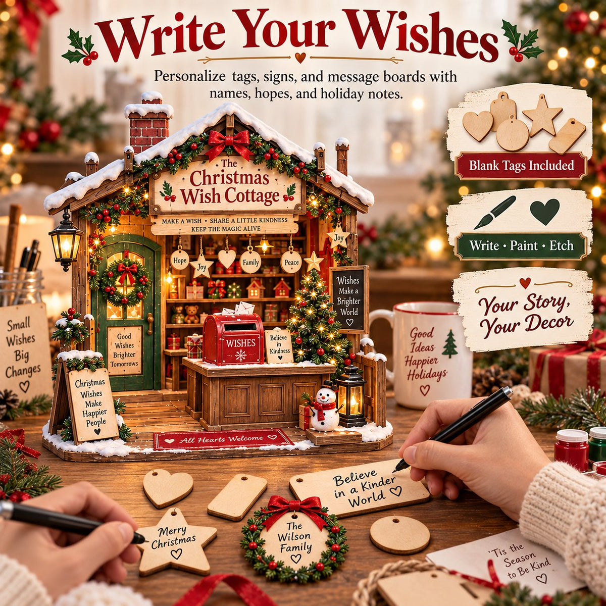 🏡 DIY 3D Miniature Café & Holiday Scene Kit Collection
