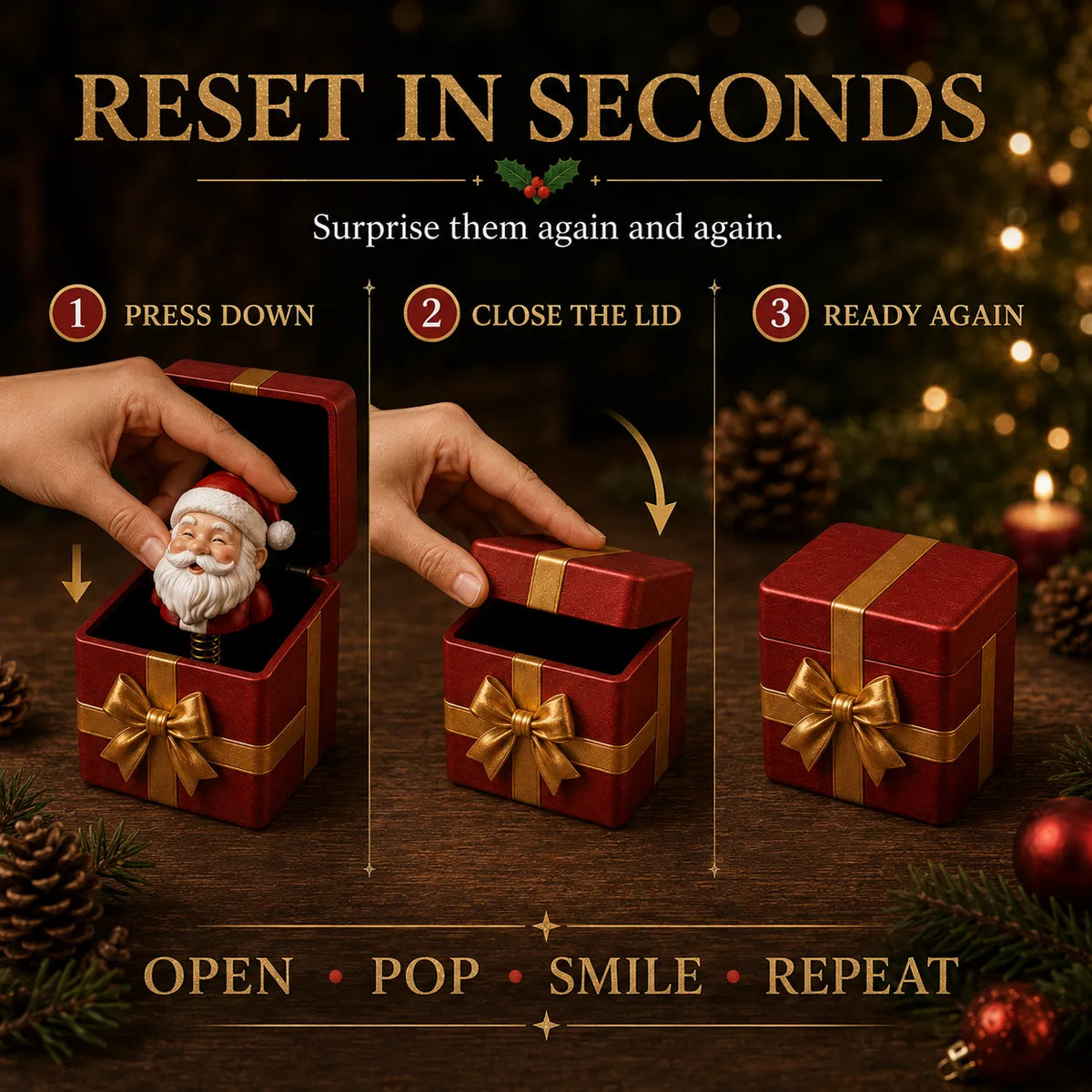 ⏳ Last Day 49% OFF – 🎁 Christmas Magic Pop-Up Gift Box | Instant Surprise Gift With 6 Festive Characters For Christmas Morning, Secret Santa & Holiday Celebrations 🎄