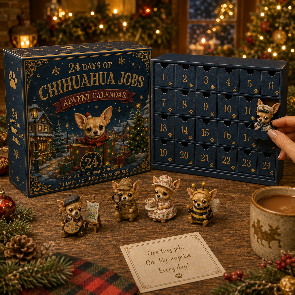 Chihuahua Jobs Advent Calendar 2026 – 24 Days of Unique Chihuahua Miniature Collectibles