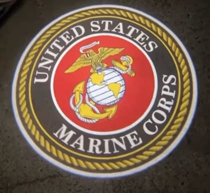 🇺🇸 Pride Shine Car Welcome Light | Patriotic Door Projection for Veterans & Military Families 🎖️