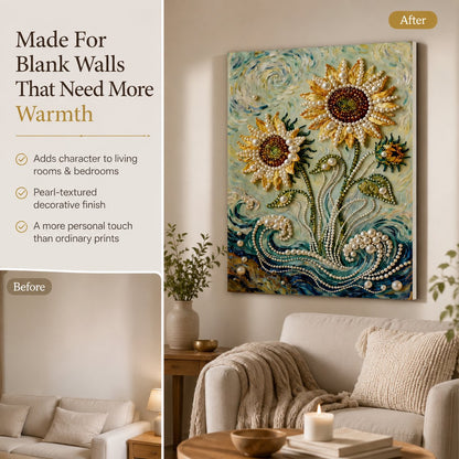 ✨ LAST DAY 49% OFF – Premium Pearl Self-Adhesive Canvas Art Kit | Pre-Printed Oil Canvas with Acrylic Pearl Pieces DIY Elegant 40×50cm Wall Decor 🖼️💎