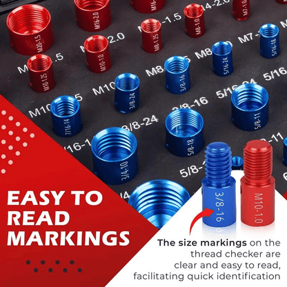 🔩 Metric & SAE Thread Checker Set – 26 or 44 Pieces