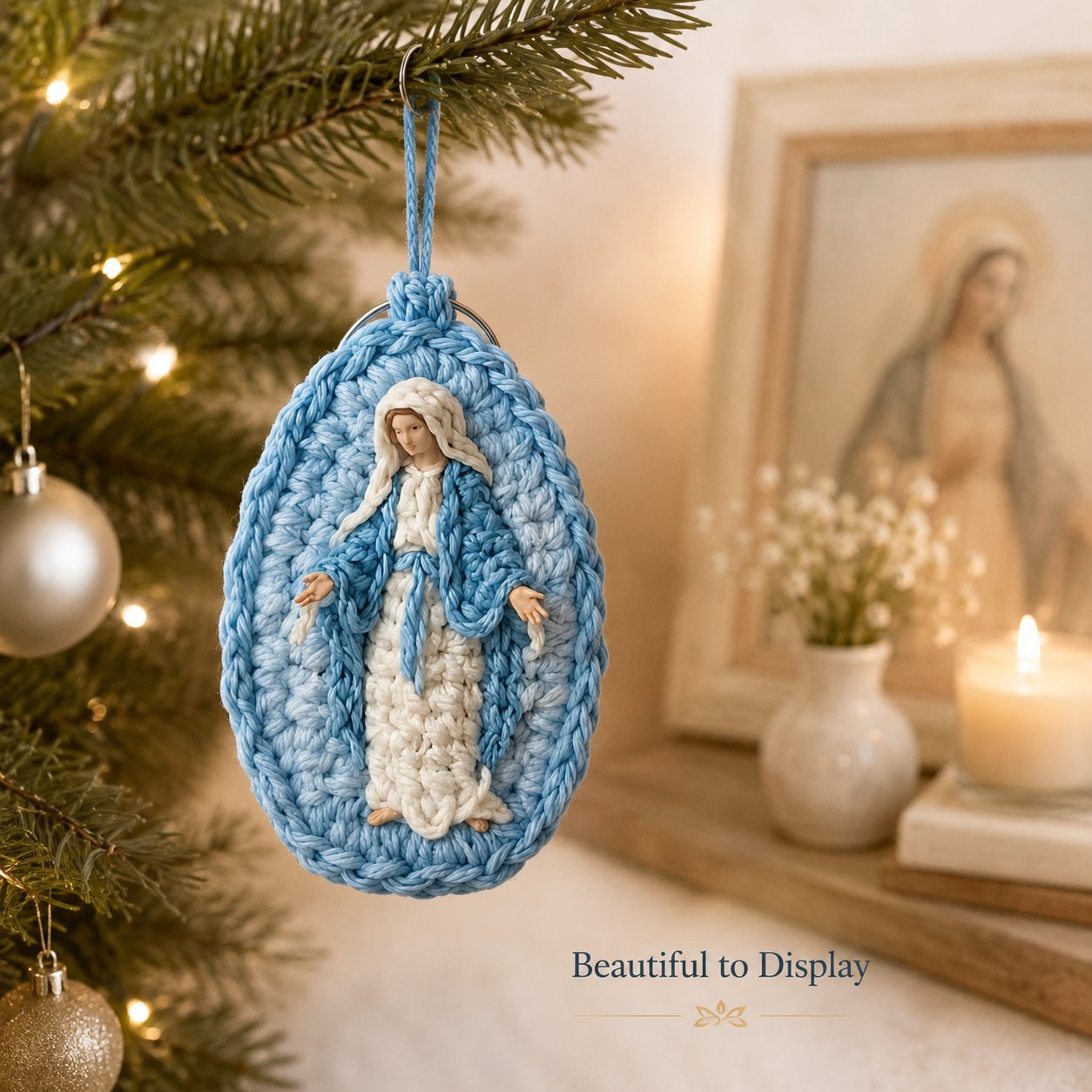 🙏 Limited-Time 50% OFF – DIY Crochet Virgin Mary Hanging Ornament Kit