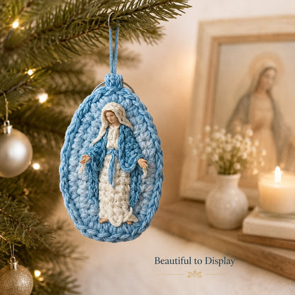🙏 Limited-Time 50% OFF – DIY Crochet Virgin Mary Hanging Ornament Kit