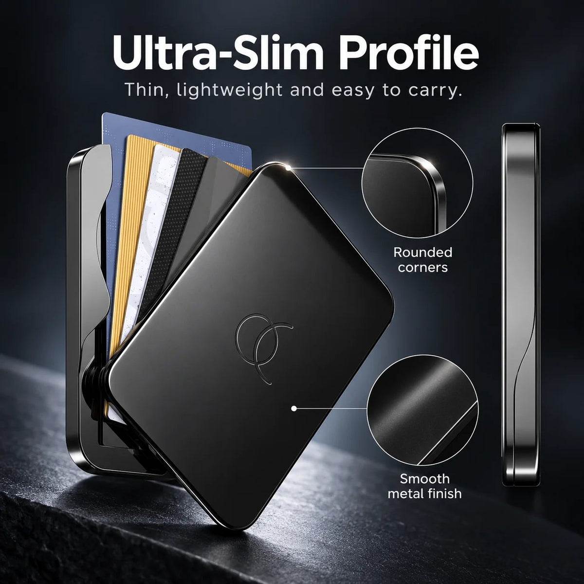 🧲 Slim Magnetic Metal Wallet | Quick-Access Card Holder
