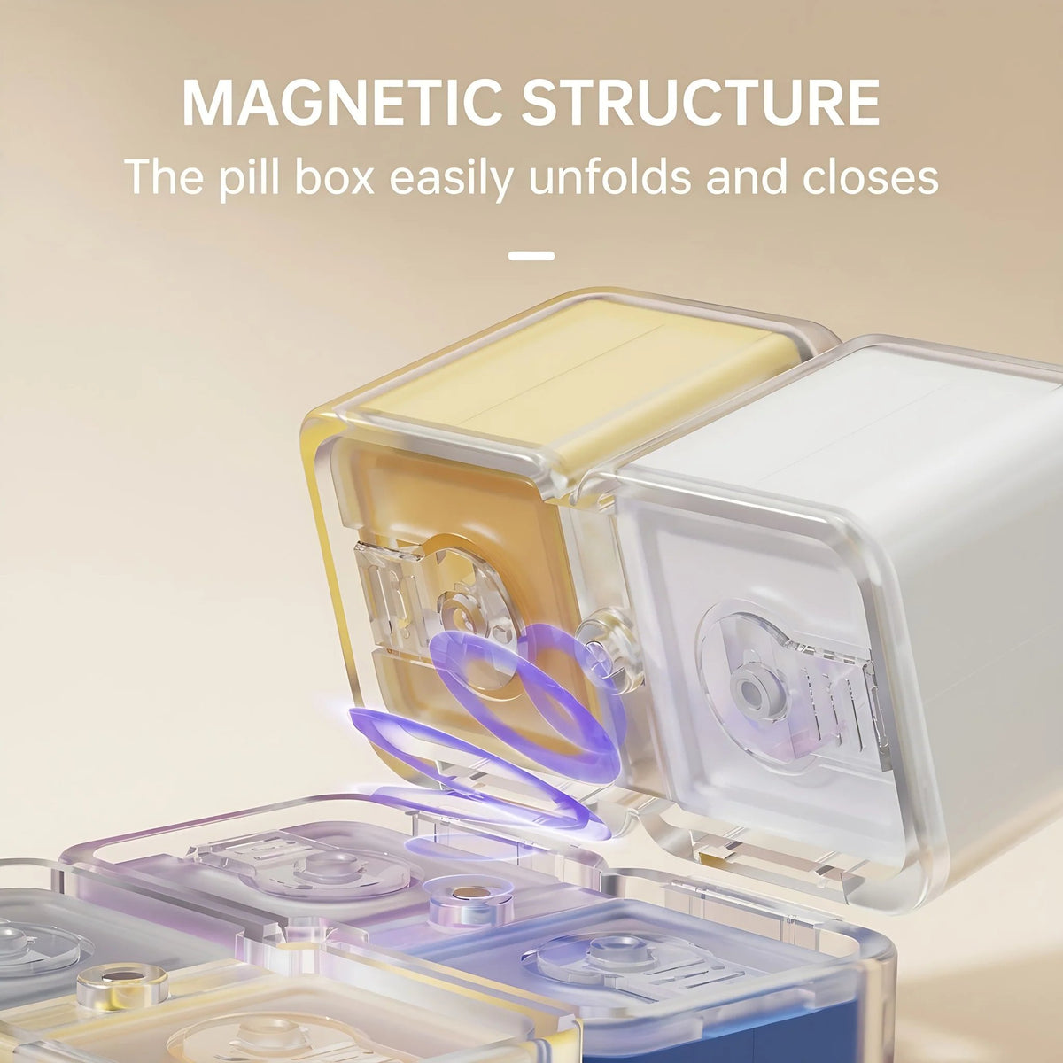 🔥LAST DAY 50% OFF - 🧩8-Compartment Magic Cube Pill Organizer