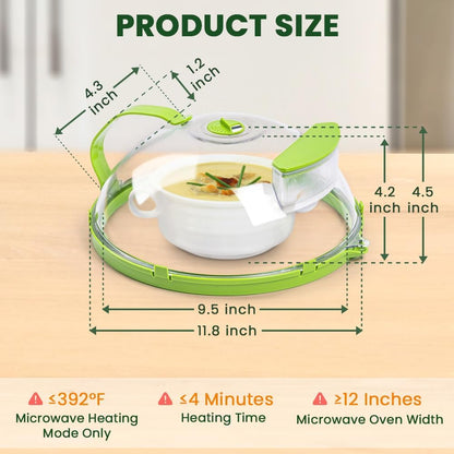 🏆Hot Sale 49% OFF⏳Microwave Splatter Cover for Food