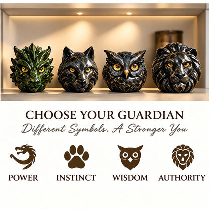 Guardian Animal Stone Sculpture – Owl, Dragon, Lion & Wolf Décor