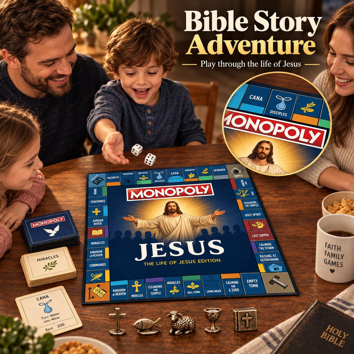 ✝️ Play Through the Life of Jesus – Faith Family Board Game