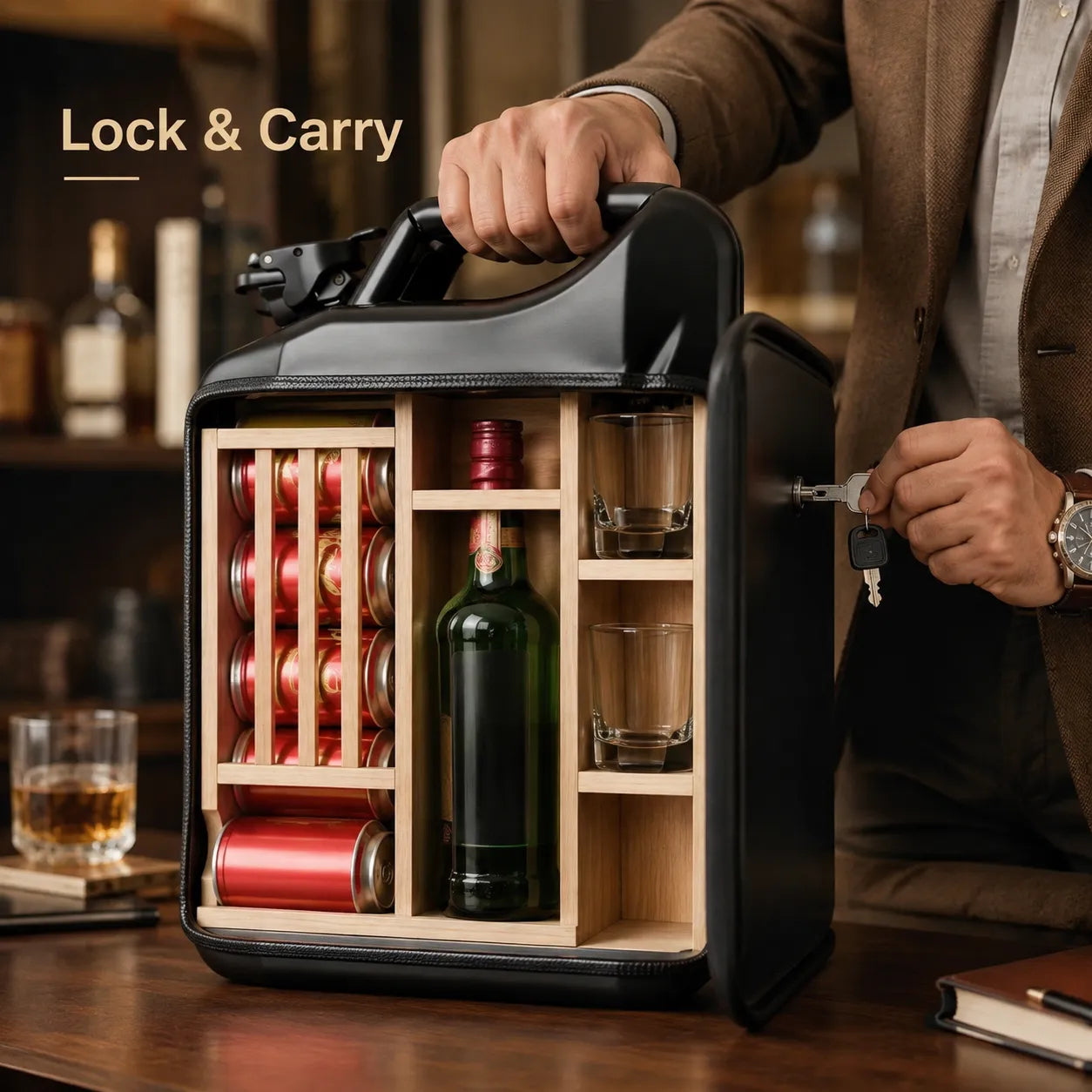 🛢️Jerry Can Bar – Original Vintage Oil Drum-Style Liquor Cabinet/Storage Case