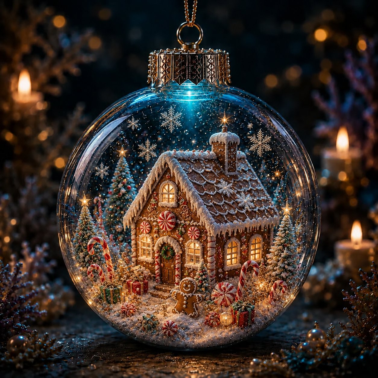 ⏳ Last Day 49% OFF – 🎄6-Piece Christmas Winter Scene Globe Ornament Collection | Detailed 3D Holiday Scenes, Coordinated Midnight-Blue & Gold Palette with Presentation Box Included ✨