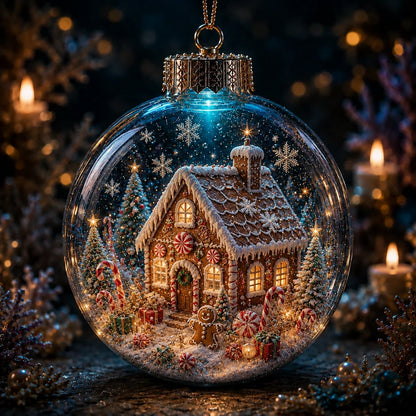 ⏳ Last Day 49% OFF – 🎄6-Piece Christmas Winter Scene Globe Ornament Collection | Detailed 3D Holiday Scenes, Coordinated Midnight-Blue & Gold Palette with Presentation Box Included ✨