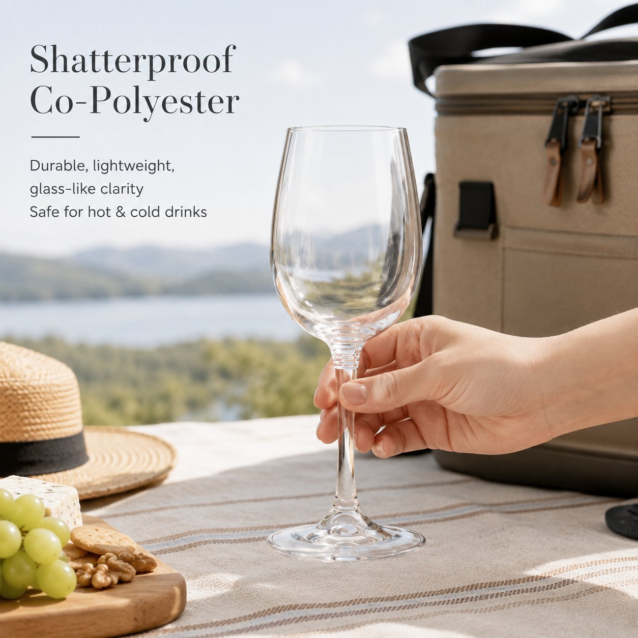 Nesting Stemmed Wine Glass Set | Shatterproof Portable Outdoor Wine Glasses 🍷🏕️