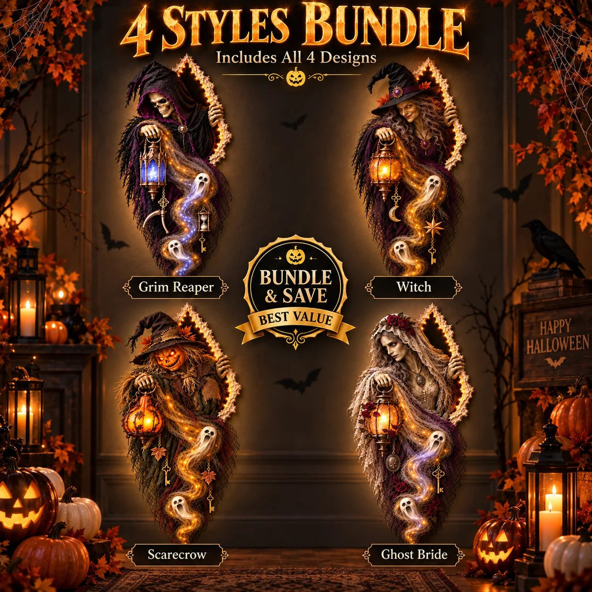 🔥 Halloween Hot Sale – Enchanted Witch Wall Light™ – A Witch Awakens on Your Wall
