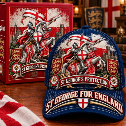 💝49% OFF - ⚔️ “St George’s Protection” – England Heritage Commemorative Cap | Cotton-Poly Blend • Detailed Embroidery • Adjustable Fit 🇦🇺 🏴
