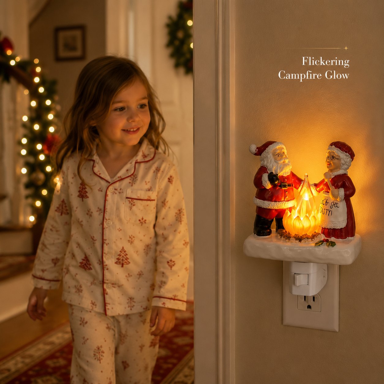 ✨ Christmas Wall Plug‑In Decor Night Light