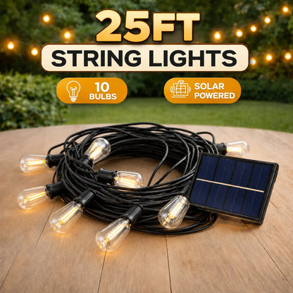 100FT Solar Outdoor String Lights with Remote Control