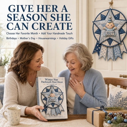 🗓️ Beginner-Friendly 12-Month Themed 3D Quilted Door Hanger Sewing Kit Collection | Complete Kit with Coordinated Fabrics, Sewing Materials & Step-by-Step Guide Included 💕