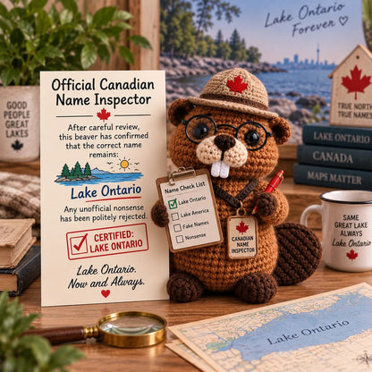 🦫 Lake Ontario Emotional Support Beaver Crochet Keepsake | 5 Canadian-Inspired Personalities with Matching Message Cards for Cottage Families, Lake Lovers & Meaningful Gifts 🍁