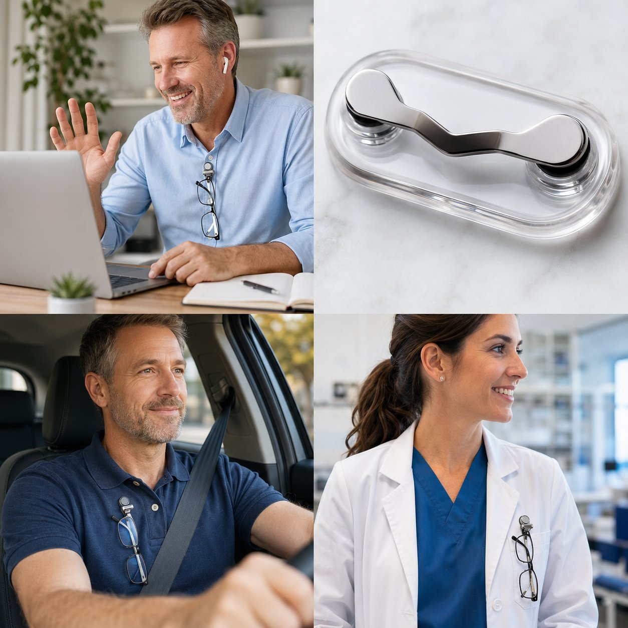 🎉🧲No Damage Clothing Magnetic Glasses Holder(3pcs)