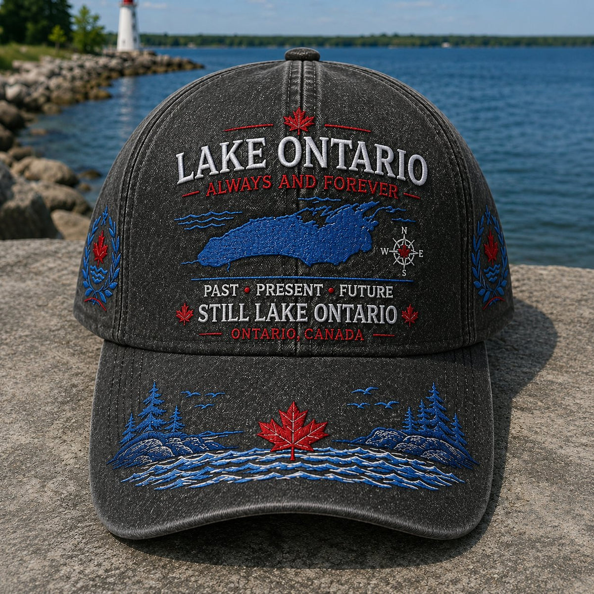 🔥LAST DAY 50% OFF - 🍁Lake Ontario · Always and Forever — The Cap That Carries Your Lake Story (🧢100% Cotton)