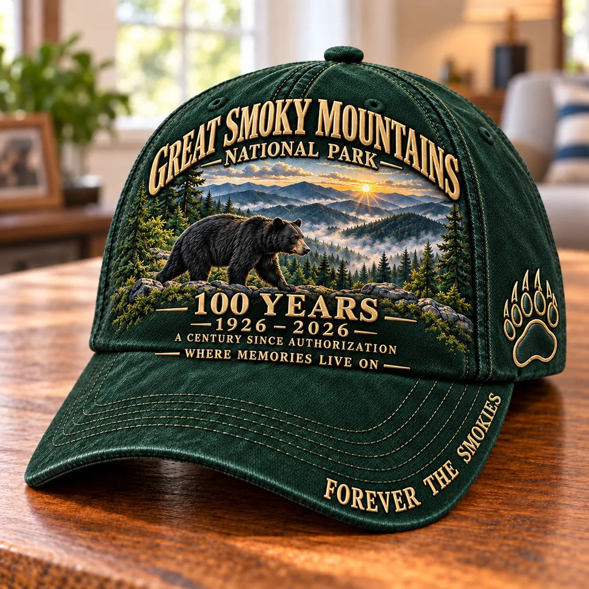 ⏳ Last Day 49% OFF – 🏞️ Great Smoky Mountains 1926–2026 Centennial Cap | Black Bear & Mountain Heritage Design 🐻