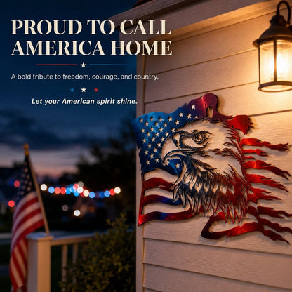 🦅 Freedom Eagle American Flag Wall Art