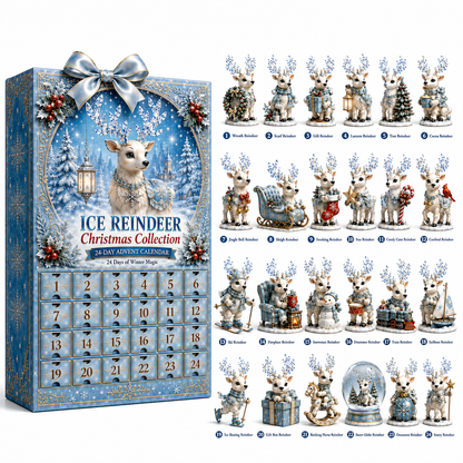 ✨24-Day Christmas Countdown Advent Calendar –Snowy Reindeer Ornament