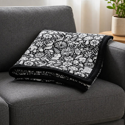 🎨 Fuzzy Velvet Coloring Blanket with 24 Markers | 8 Designs