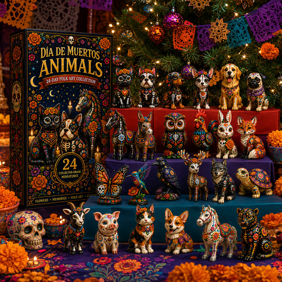 Día de Muertos animals Christmas display