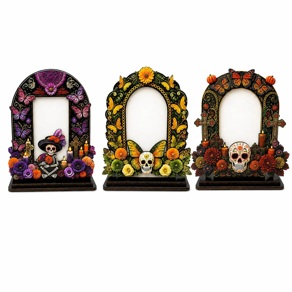 Día de Muertos Memorial Photo Frames – 6 Wooden Designs