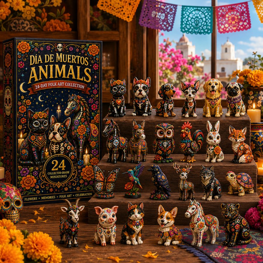 Día de Muertos animals complete collection display