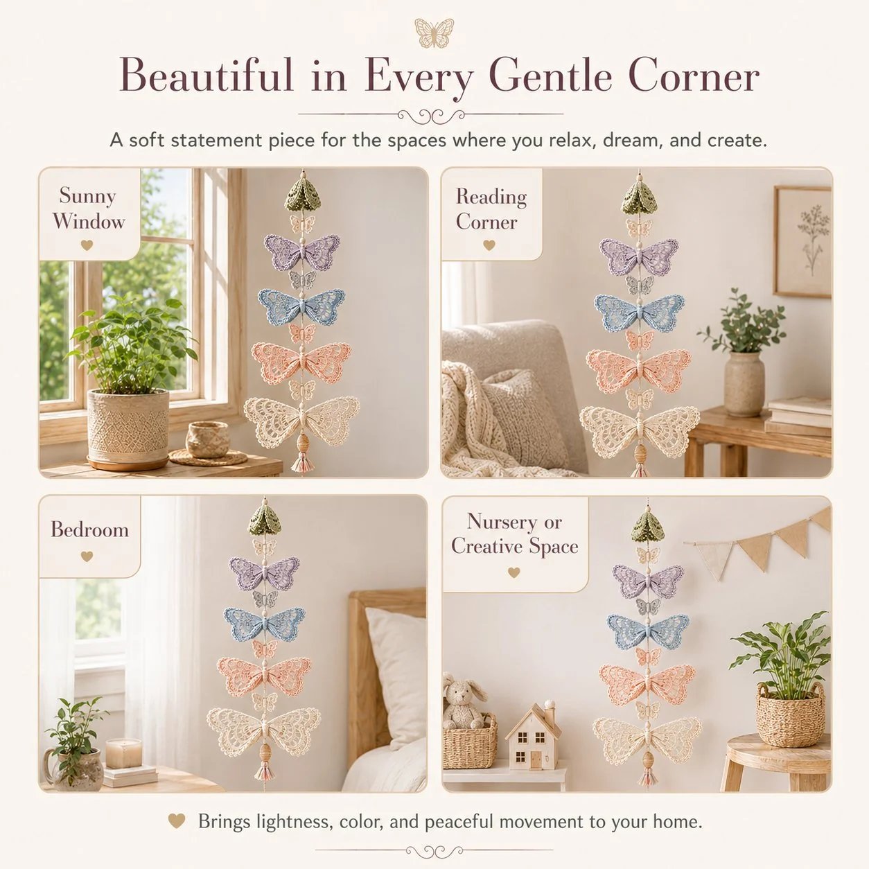 ❤️Beginner-Friendly🦋Butterfly Garden Cascade DIY Crochet Kit