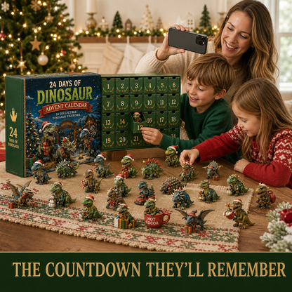 24 Days of Dinosaur Christmas Advent Calendar – 24 Collectible Dino Figurines & Holiday Surprises