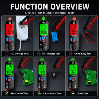 Smart Pen Multimeter with Auto Detection & Color Alerts