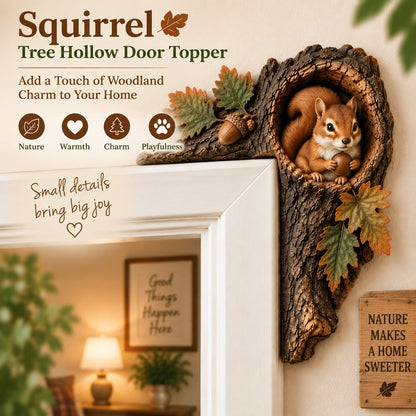 🎅 2026 Christmas Gift 50% Off--⏰LAST DAY 50% OFF 🐿️ 3D Chipmunk Tree Hollow Door Topper | Woodland Animal Doorway Decor For Cozy Nature Homes