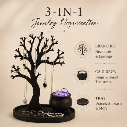 ✨ Light-Up Jewelry Tree – 3D Sculptural Jewelry Display Stand & Organizer