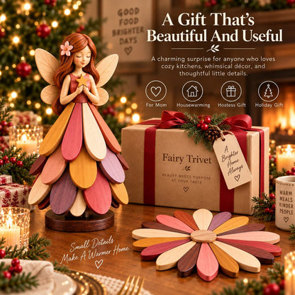 🔥 Last Day 50% OFF-🧚 Fairy Bloom Trivet – Folding Fairy Décor & Heat-Resistant Table Protector