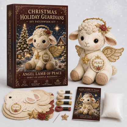 ⏳ Last Day 49% OFF – 🎄Beginner-Friendly Christmas Holiday Guardian Felt Patchwork Kit Collection | Complete Kit with Pre-Cut Felt, Embroidery Materials & Step-by-Step Guide Included 💕