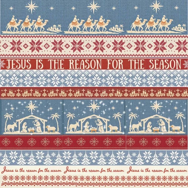 ?? Jesus Is The Reason For The Season ¨C Christian Christmas Wrapping Paper ????