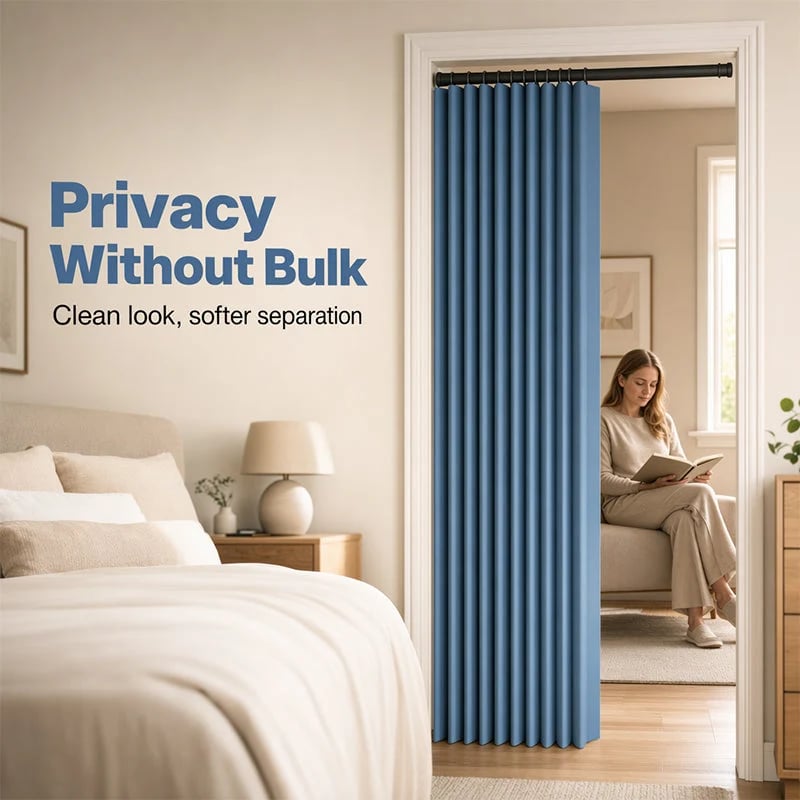 🎉⏰🔥LIMITED TIME 49% OFF! ⭐No-Drill Magnetic Accordion Door Curtain
