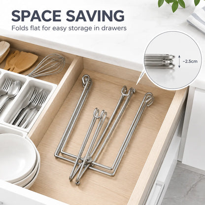 Easy to Disposal, Just Hook the Trash Bag, Foldable 304 Stainless Steel Trash Bag Holder🗑️ - image 5