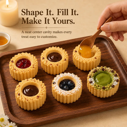 ⏳ Last Day 49% OFF – 🍪 6-Shape Hand-Press Pastry Mold Set | Create Beautiful Homemade Treats For Family Baking, Tea Parties, Seasonal Desserts & Gifting ✨