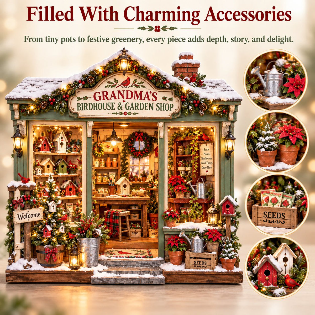 🐦 Build Your Own Grandma’s Christmas Garden Shop 🌿