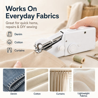 🧵 CRAFT SALE 50% OFF - Portable Handheld Electric Sewing Machine Kit for Beginners